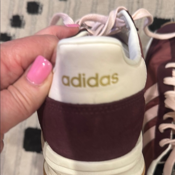 Adidas Maroon and Pink Sneakers Retro Style size 9.5 - Picture 3 of 3
